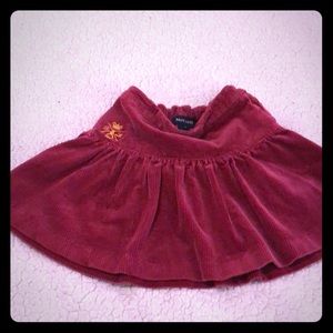 Ralph Lauren girls corduroy flair skirt